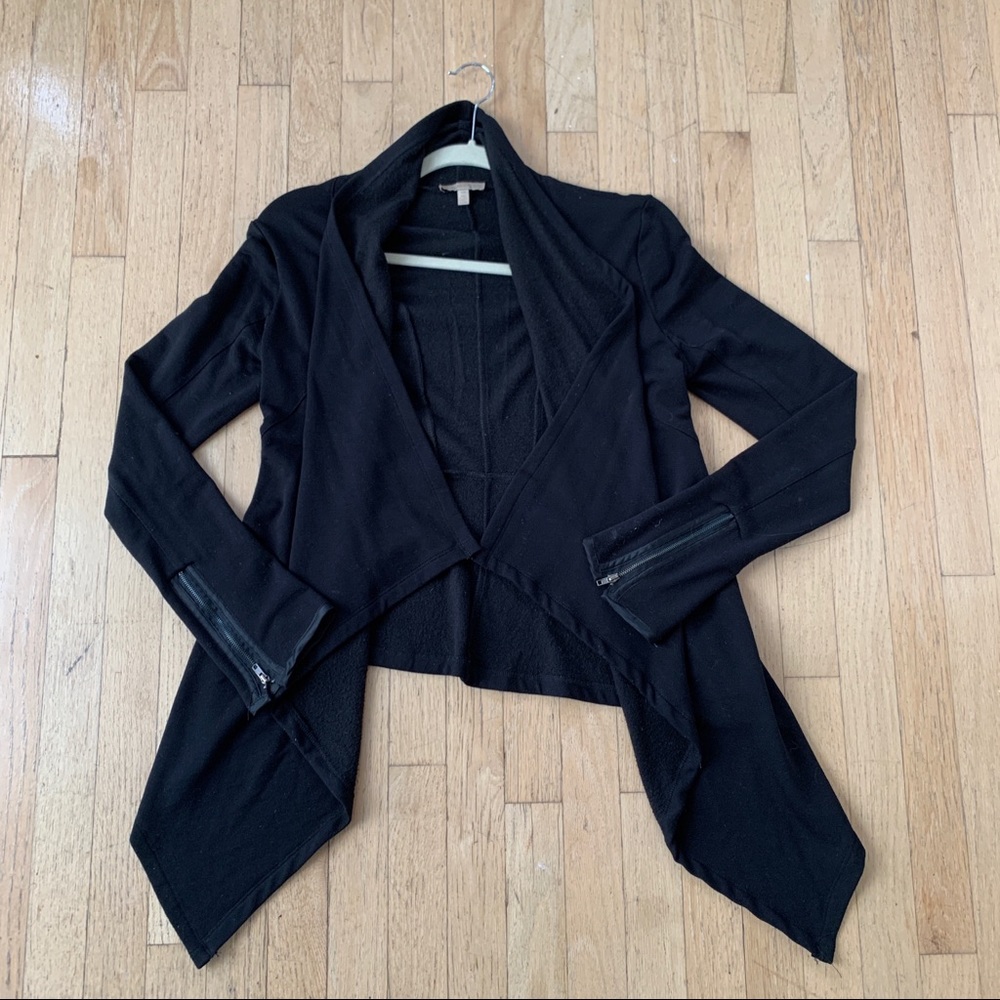 Anthropologie Black Wrap Sweater